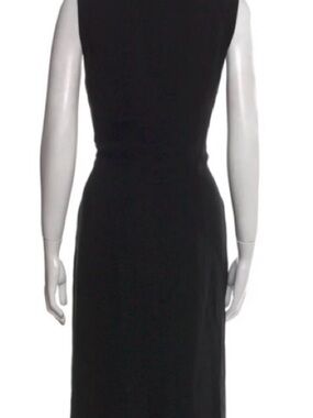 Nicole Miller Crew Neck Black Sleeveless knee length Dress